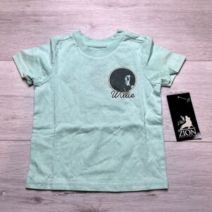 Zion Rootswear Willie Nelson T-Shirt Kids 12M Gossamer Green New With Tags